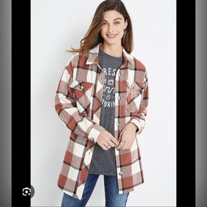 Maurices flannel plaid shacket